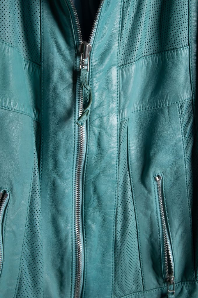 DNA Amsterdam Sasarri Angelblue Größe: 2 | Lederjacken Outlet | Damen | Blau