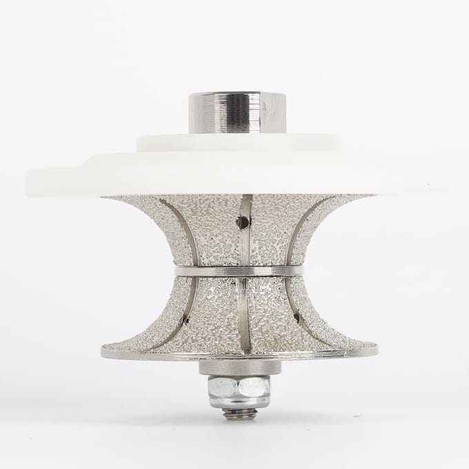 Haakse Slijper Bit - Profiel Router Bit - Rand Afwerken Tegels - Volledige Bullnose Vorm - V50 - Wit