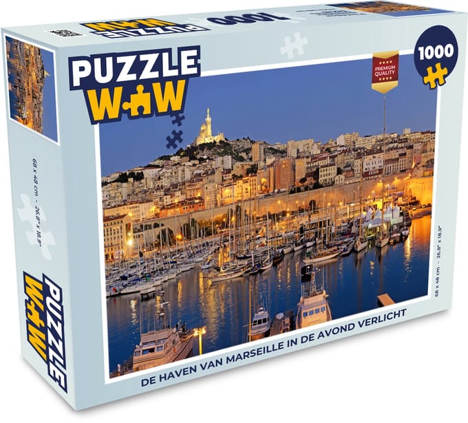 Puzzel Avond - Haven - Marseille - Legpuzzel - Puzzel 1000 stukjes volwassenen