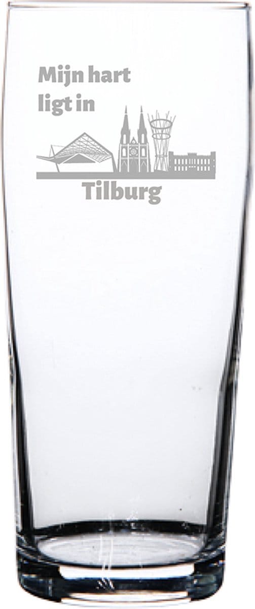 Gegraveerde bierfluitje 19cl Tilburg