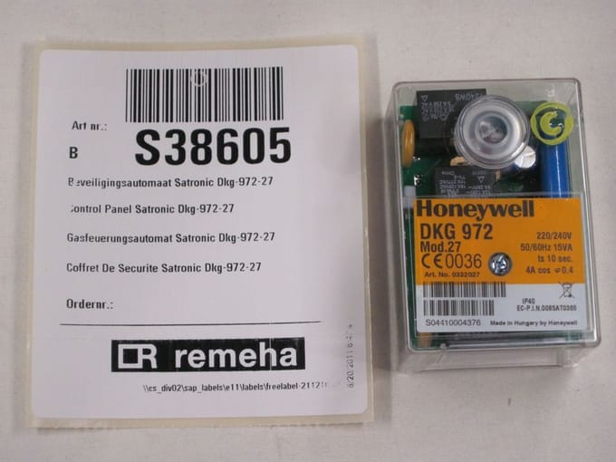 Remeha Besturingseenheid DKG 972 Mod 27 Gas 1010/1, S38605