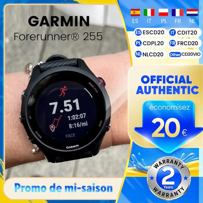 Garmin Forerunner 255 - Global versie - Sporthorloge met GPS - 46mm - Slate Grey
