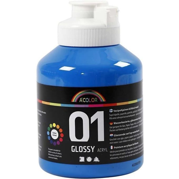 A-color Glossy acrylverf, primair blauw, 01 - glossy, 500 ml