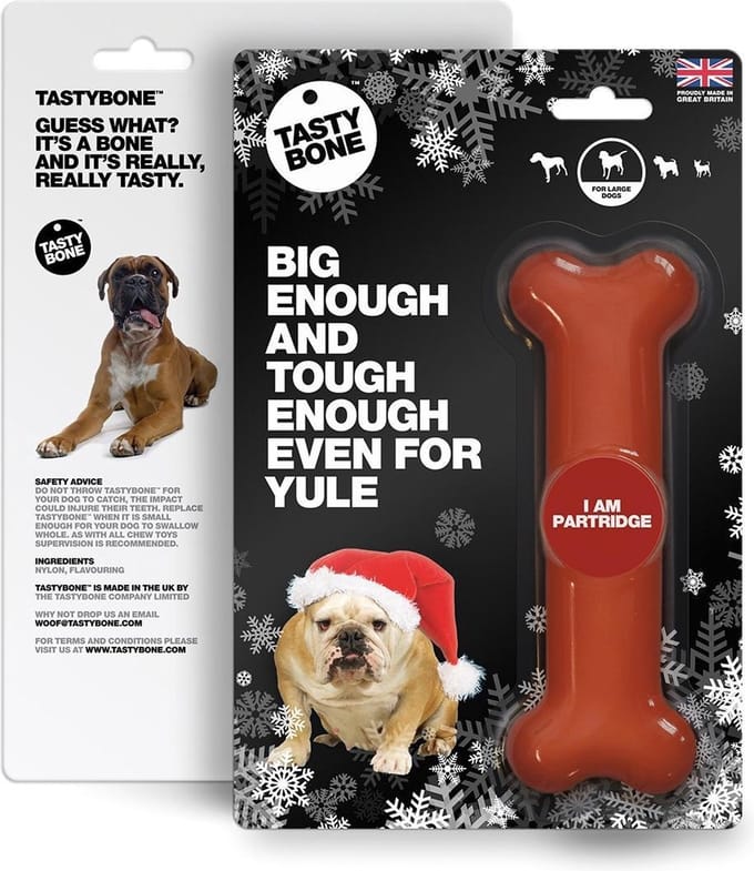 TastyBone - Large - Kerst - Partridge - Hond - Kauwspeelgoed - Vegan - Kluif - Nylabone