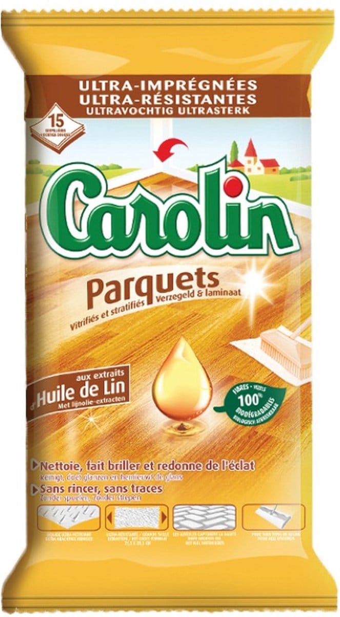 Carolin - Schoonmaakdoekjes - Parket - 15st x 4