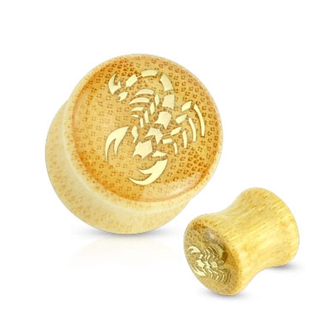 14 mm Double-flared plug Bamboe scorpion ©LMPiercings