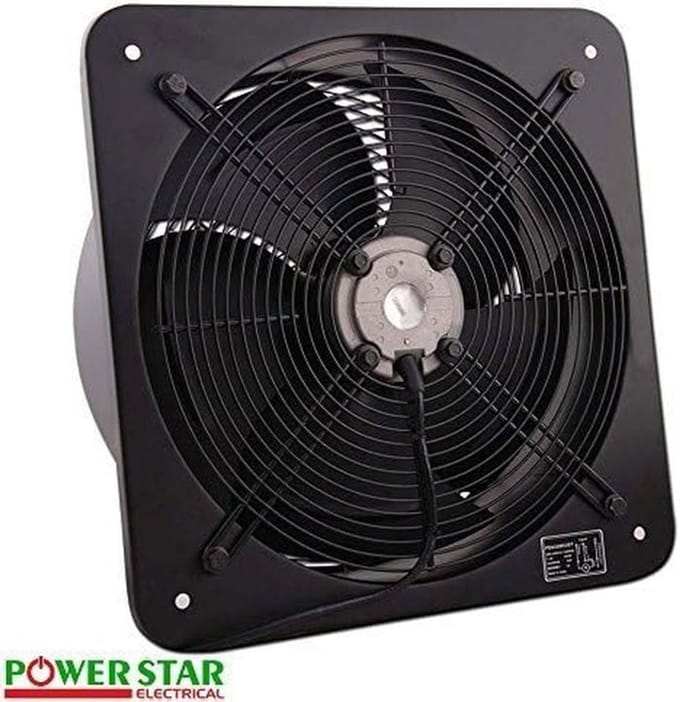 Krachtige Industriële Afzuig Ventilator Axios Luchtblazer 400mm Zwart
