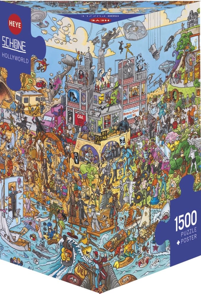 Heye puzzel Hollyworld 1500 stukjes - cartoon legpuzzel karton.