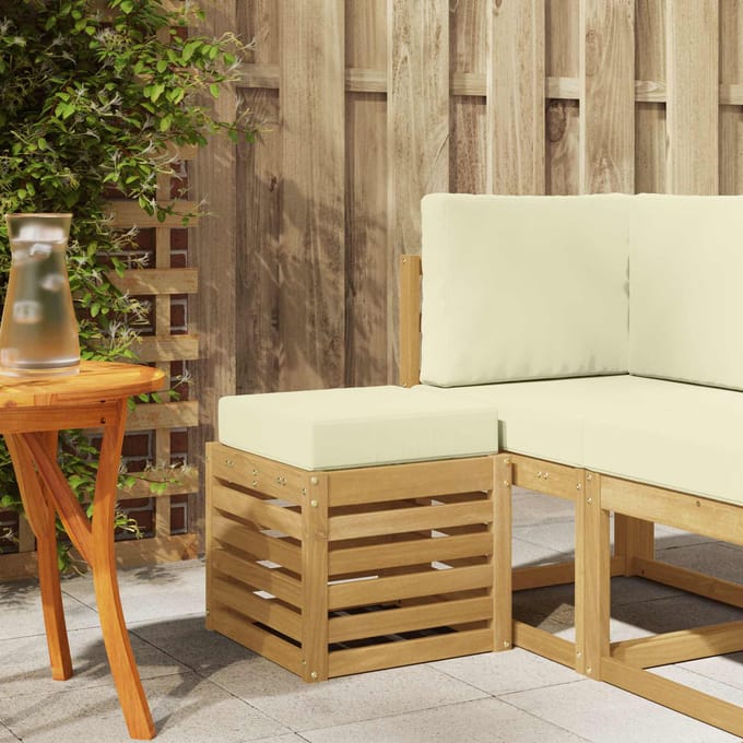 vidaXL - Buitenstoel - Bank - Massief - Acacia - Hout - Wit