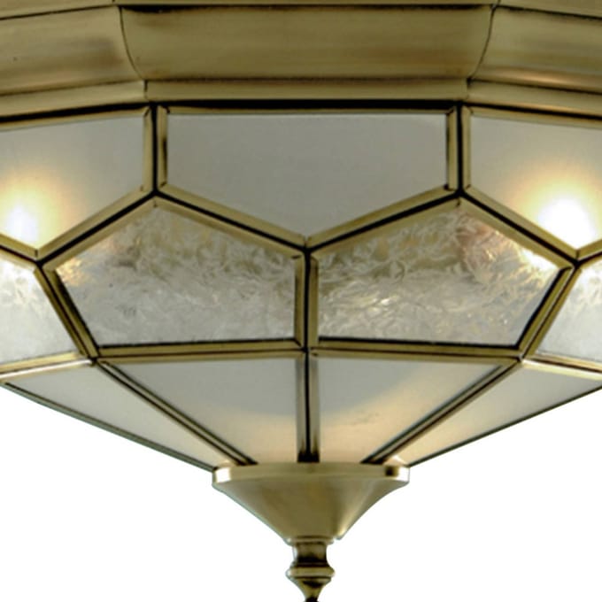 Searchlight Fraaie plafondlamp FRIDA met glazen inzetstukken