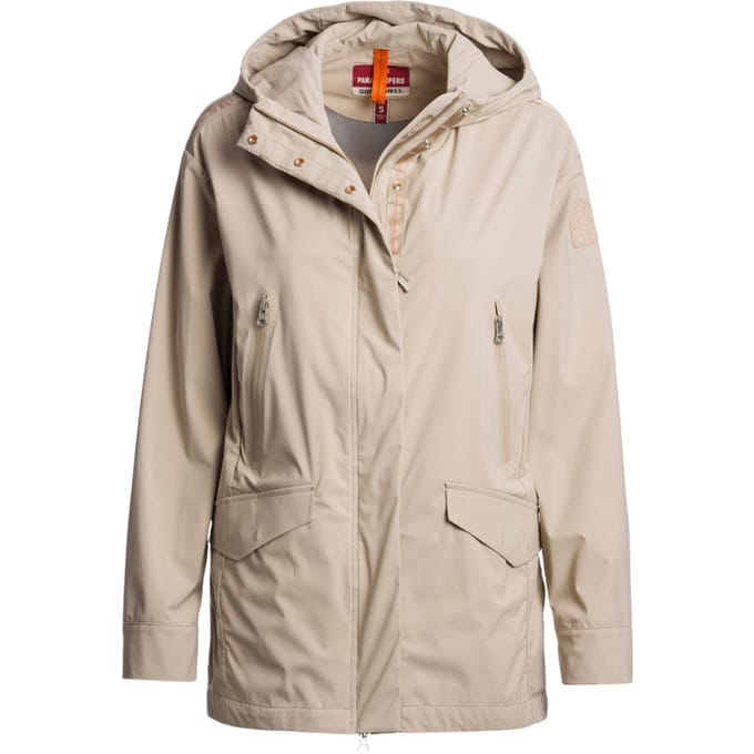 Parajumpers Lange Crèmekleurige Capuchonjas