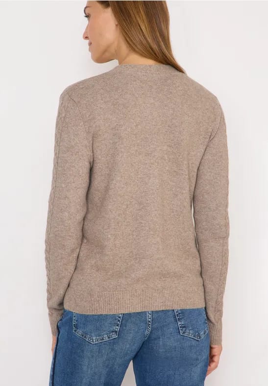 Vest met gebreide details