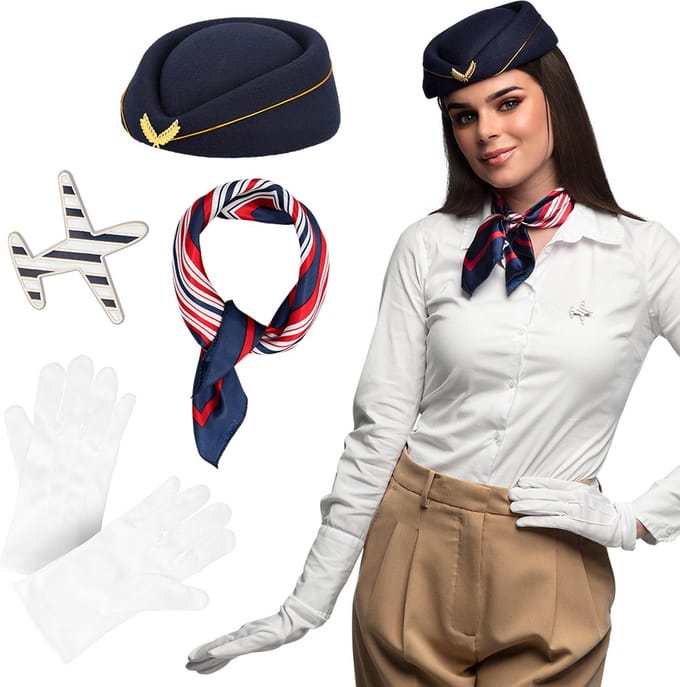 Boland - Set Stewardess - Volwassenen - Vrouwen - Stewardess -