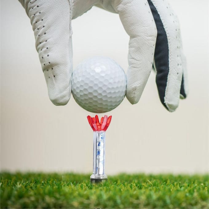 4 stuks draagbare veer golfbal tees golfer training oefenaccessoire magnetische ondersteuning white