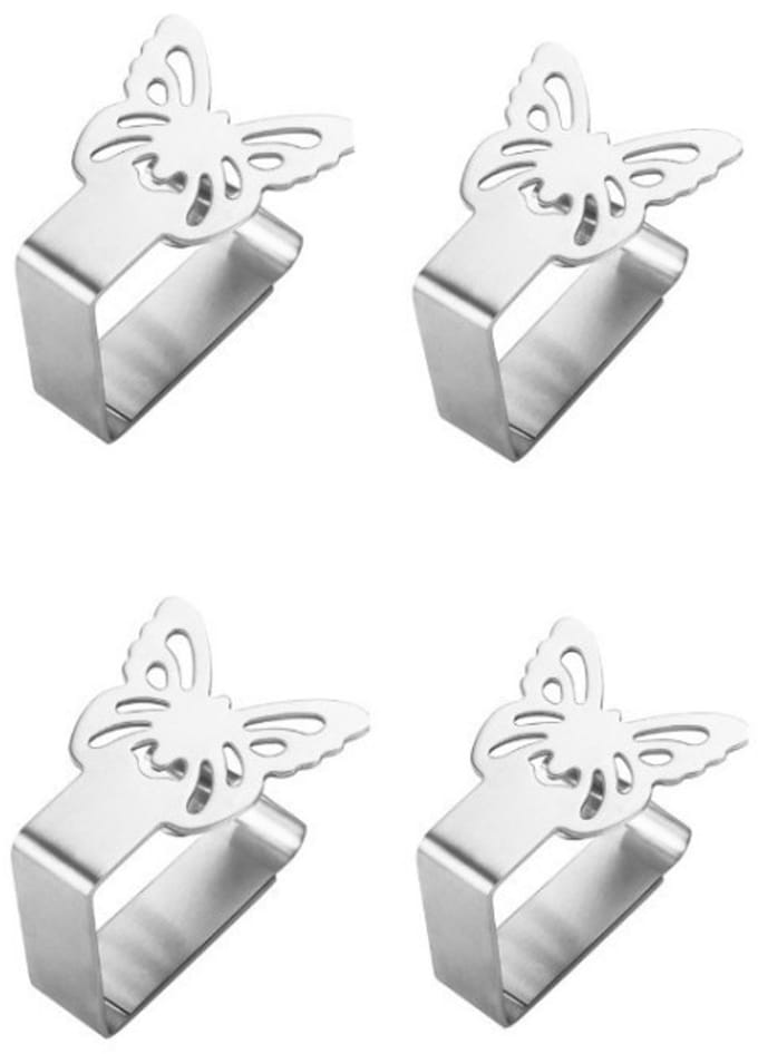 Vlindervormige kledingklemmen / kledinghouders, 4-pack