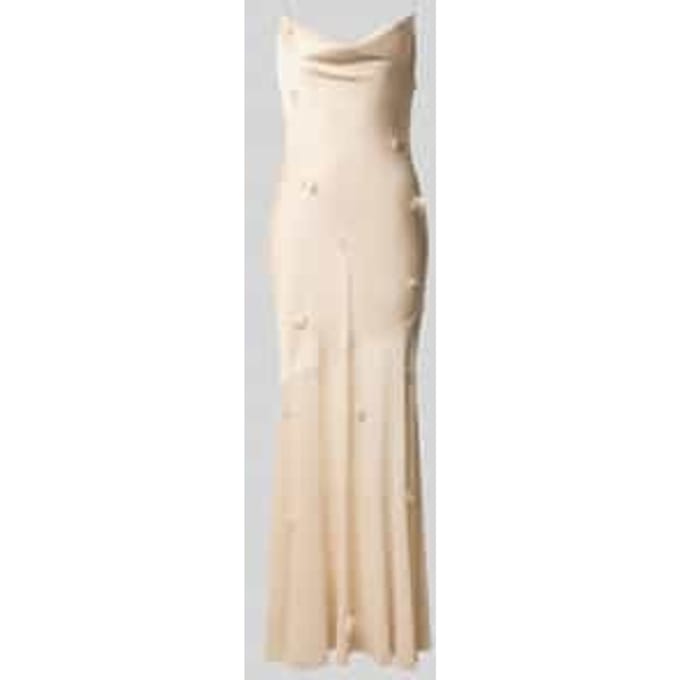 maxi-jurk met bloemengarnering