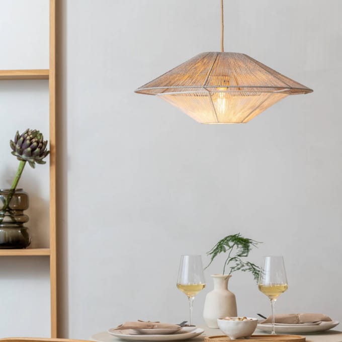GOOD&MOJO Hanglamp Lumbini - Beige - Ø50x250cm - Modern - Hanglampen Eetkamer, Slaapkamer, Woonkamer