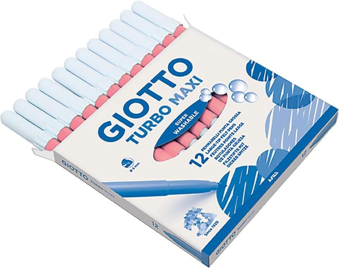 Giotto Turbo Maxi viltstift Roze 12 stuk(s)