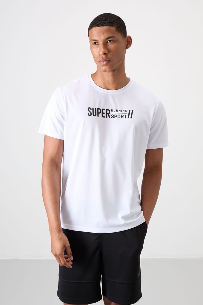 Heren Gedrukt Crew Neck T-Shirt