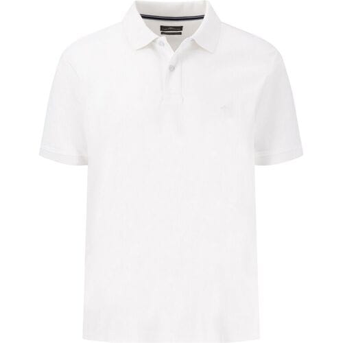 Fynch-Hatton Polo Interlock Uni Color Cotton Wit / male