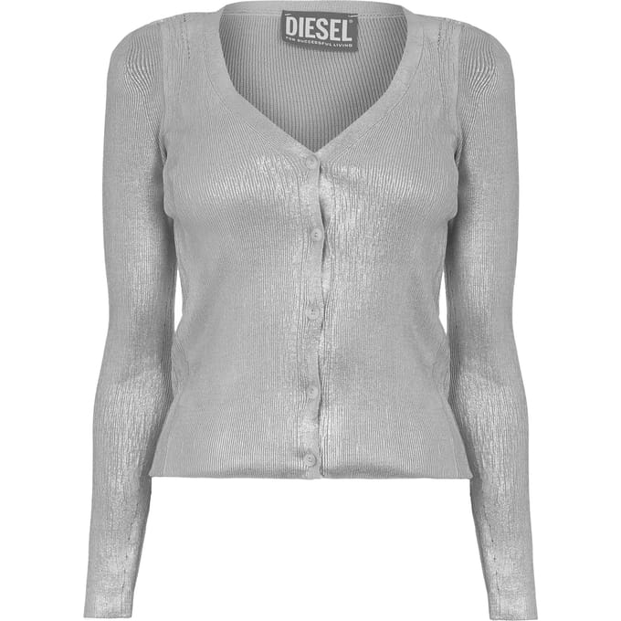 Diesel Isotta-vest met V-hals, normale pasvorm, voor dames (Grijs)