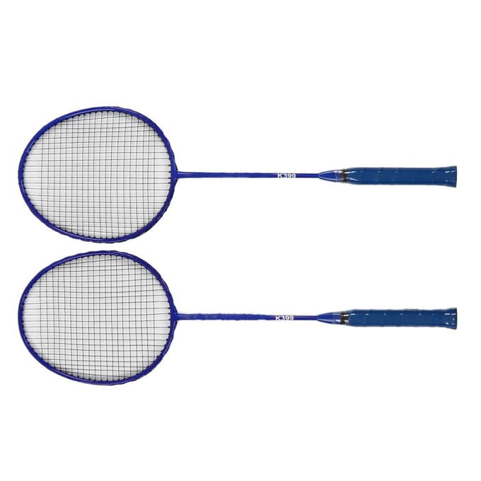 Badminton Racket Lichtgewicht Comfortabel IJzerlegering Amateur Dubbel Badminton Racket Set voor Beginners Training white
