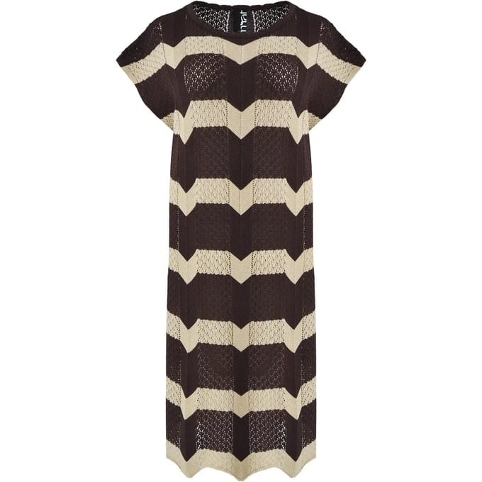 Mouline Midi Jurk Dames Mat Fashion