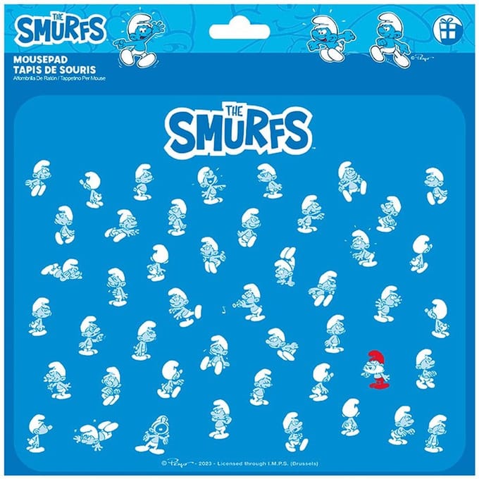 De smurfen - Muismat - Het smurfenvolkje - 23,5x20 cm - The Smurfs