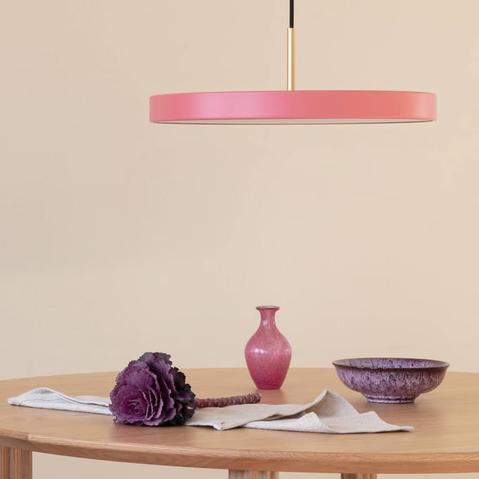 UMAGE LED hanglamp Asteria Medium, rosé/messing, Ø 43 cm