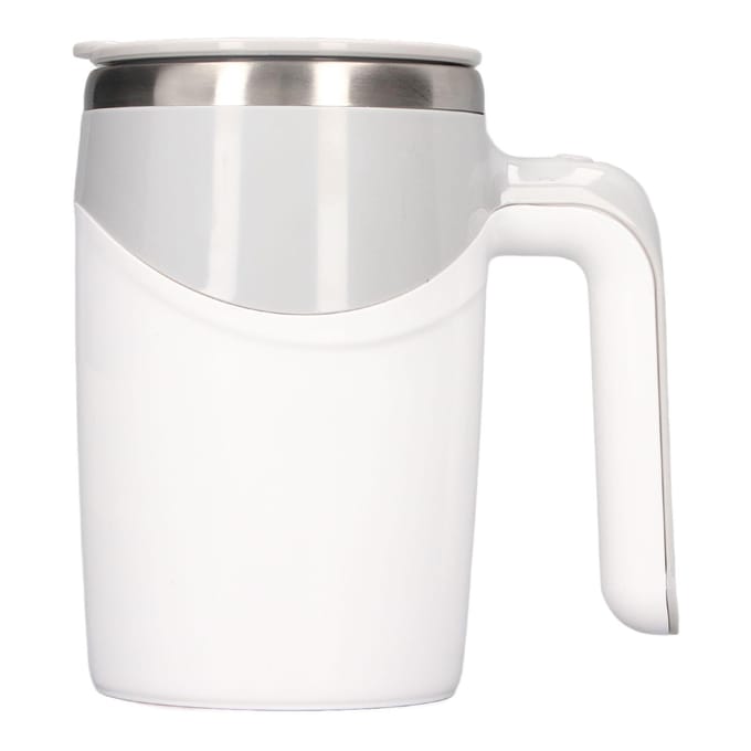 Zelfroerende Mok 380ml Capaciteit Elektrisch Multifunctioneel 304 Roestvrij Staal Magnetisch Automatisch white