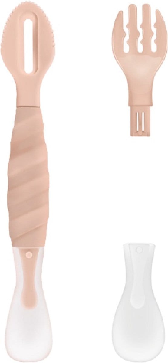 Multifunctioneel Baby Bestek | Lepel Fruitmes en Vork | Siliconen | Groen