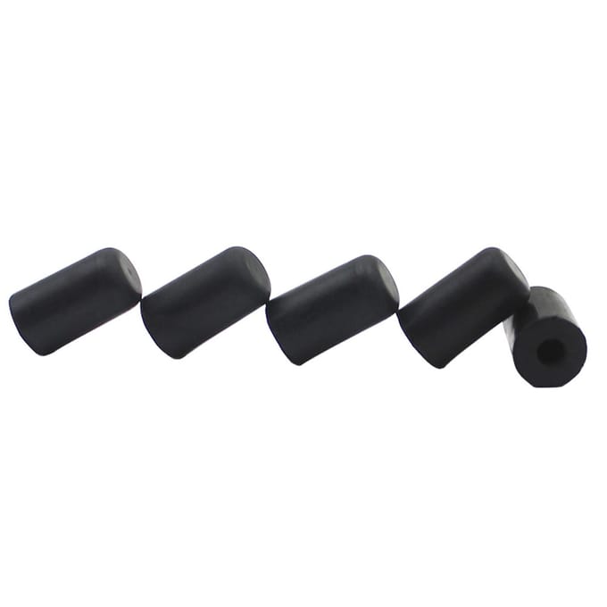 5 stuks draagbare zwarte cello rubberen eindpen tip beschermer muziekinstrumenten accessoire black