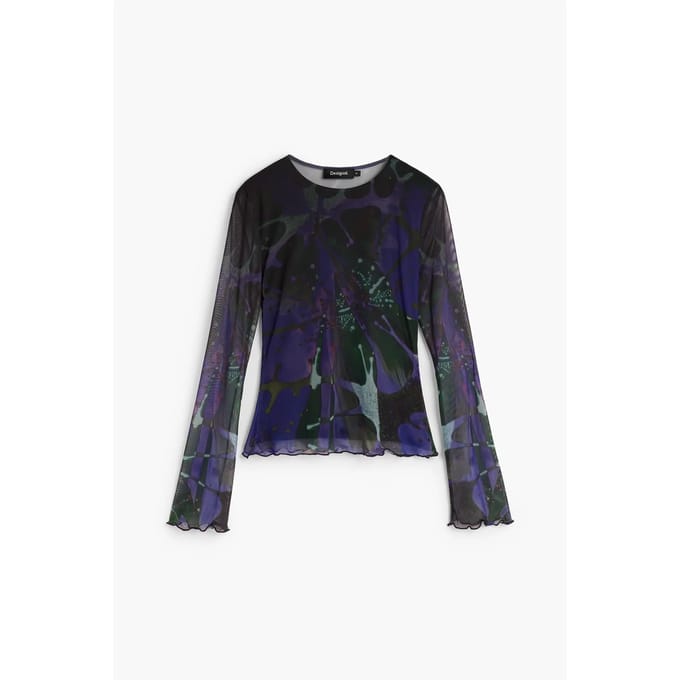 Desigual  T-Shirt Lange Mouw DOTS LEAF LACROIX