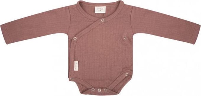 Little Indians Rib Romper Lange Mouw Burlwood 3-6 Mnd