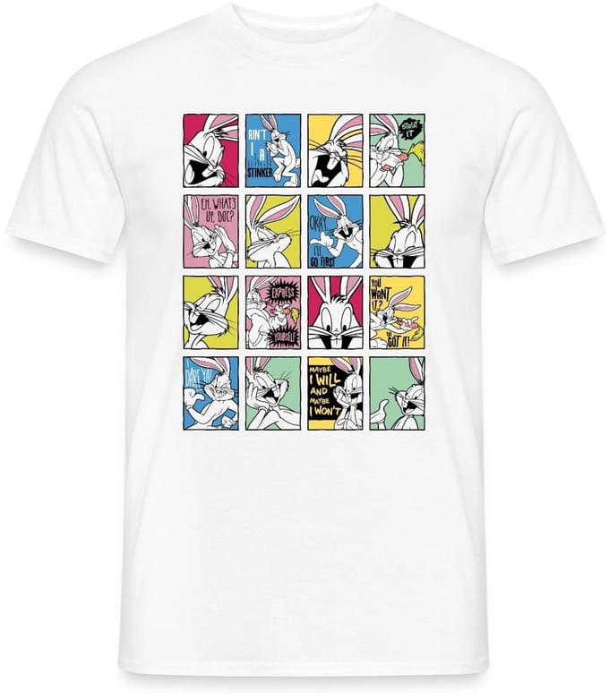 Looney Tunes Bugs Bunny Tiles T-Shirt Heren