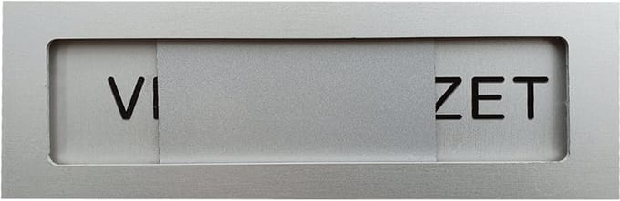 GM-241 12x4cm Schuifbordjes aluminium tekst zwart
