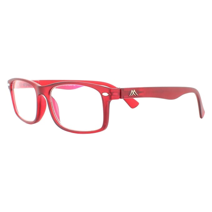 Montana Leesbril Blf83-B Matte Red Bourgonds Blue Light Block +2,00