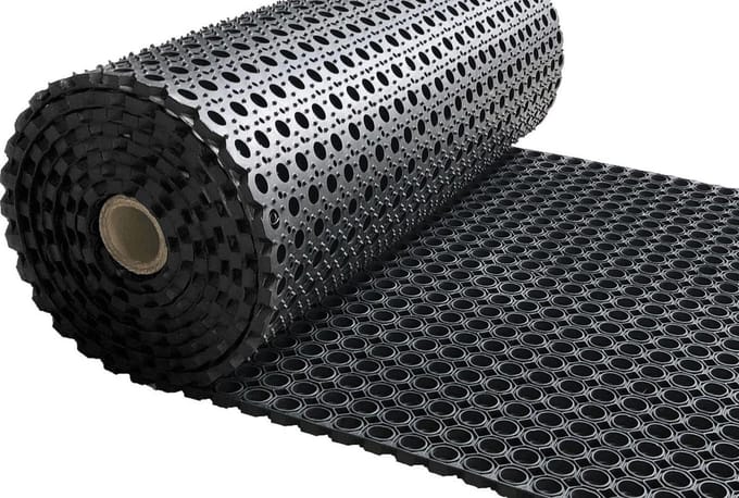 Rubber ringmat op Rol Heavy Duty Dikte 23mm breedte 100cm - Per strekkende meter