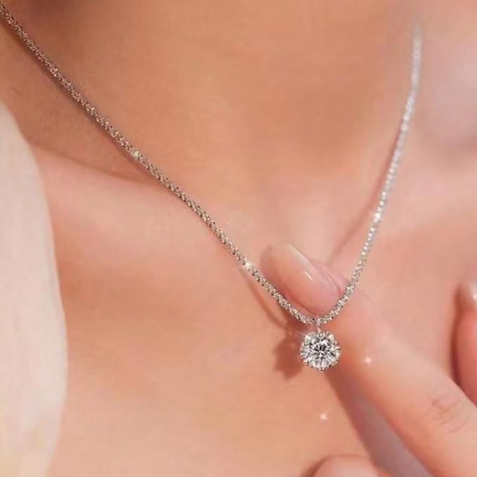 Hegaze 1 stuk Luxe Glanzende Ketting one-size zilver
