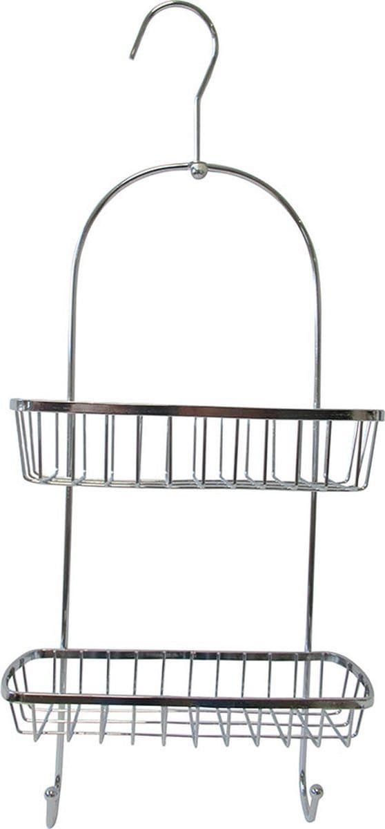 Tendance Hangend Doucherekje - zilver/chrome - 2-laags - 22 x 55 cm - RVS - zonder boren