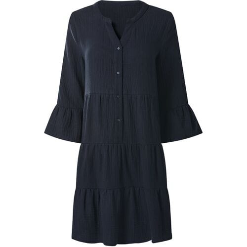 ESMARA Dames mousseline tuniekkleed (Marineblauw, M (40/42))