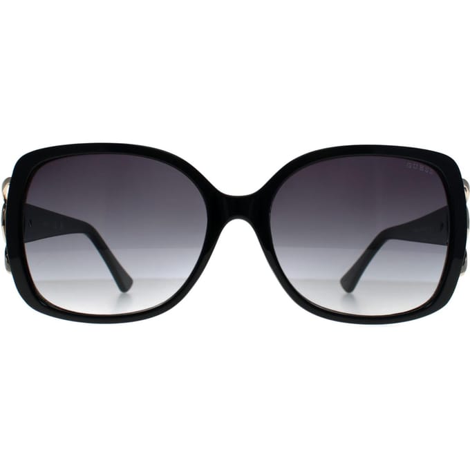 Guess GF6065 01B glanzend zwart grijs gradiÃ«nt zonnebril