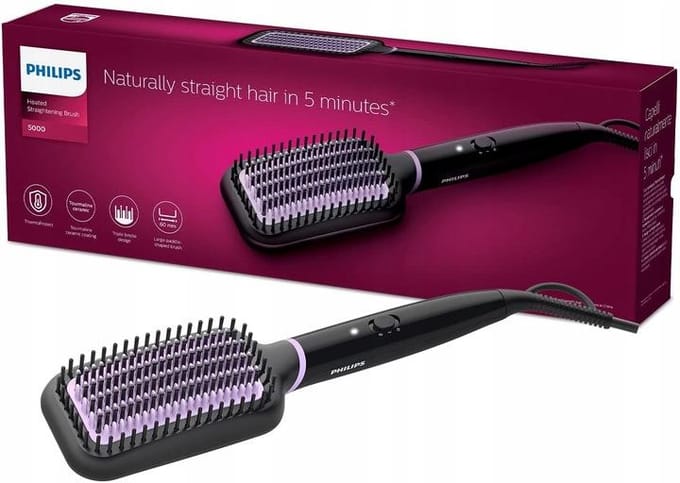 Philips StyleCare Essential BHH885/00 Stijlborstel - Keramische Coating - Ionisatie - ThermoProtect - Donkerblauw