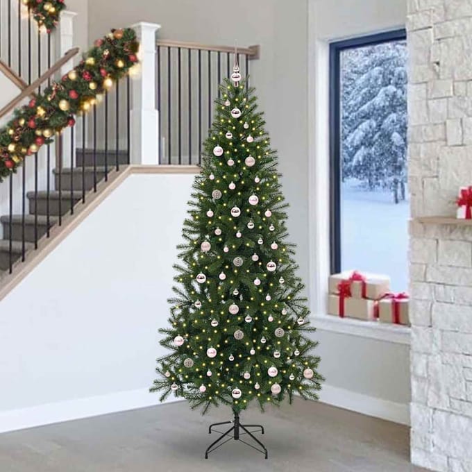 vidaXL - Kunstkerstboom - Groen - 240 - cm - PE - en - PVC