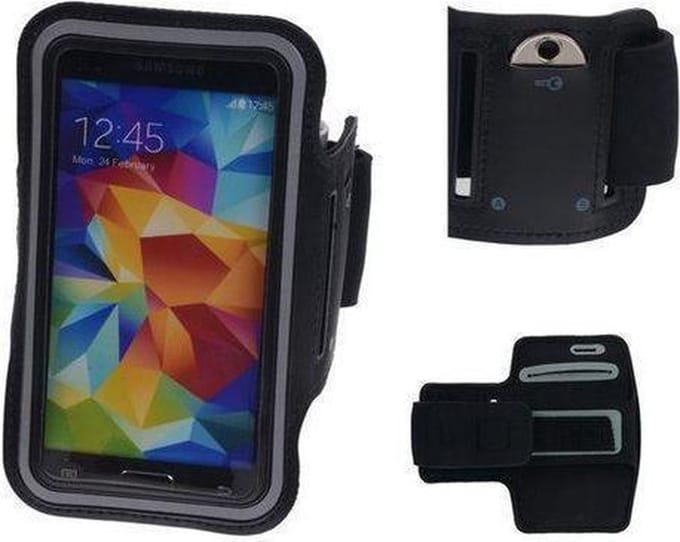 Galaxy E5 Zwart Sport Armband Neopreen