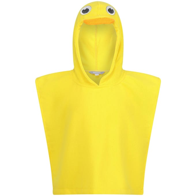Regatta Handdoek met kap voor kinderen/Kinderen Pebbles De Eend (Zonnestraal)