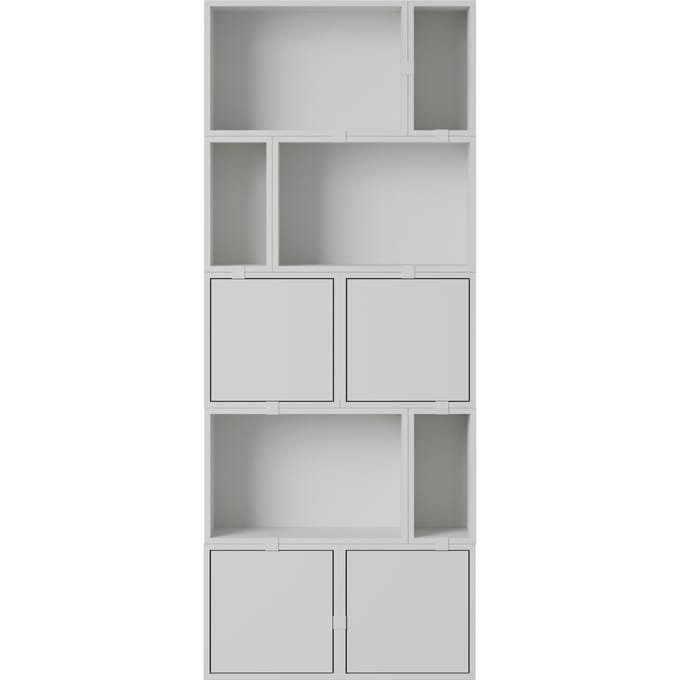 Muuto Stacked Storage Bookcase configuratie 8 - grijs