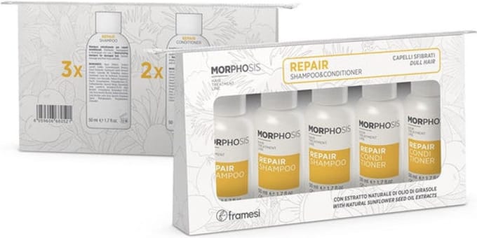 FRAMESI MORPHOSIS REPARATIE REISFORMAAT KIT (REPARATIE SHAMPOO EN CONDITIONER) 50ML