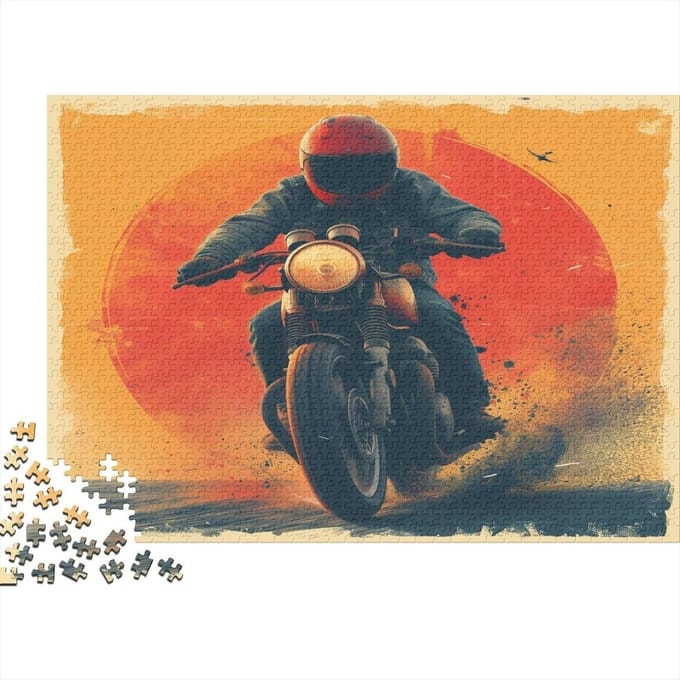 Motor Puzzel - Jigsaw Puzzel Volwassenen - Ontspanning Thuis - Letters op Achterkant - 75 x 50 cm - Stijl-9
