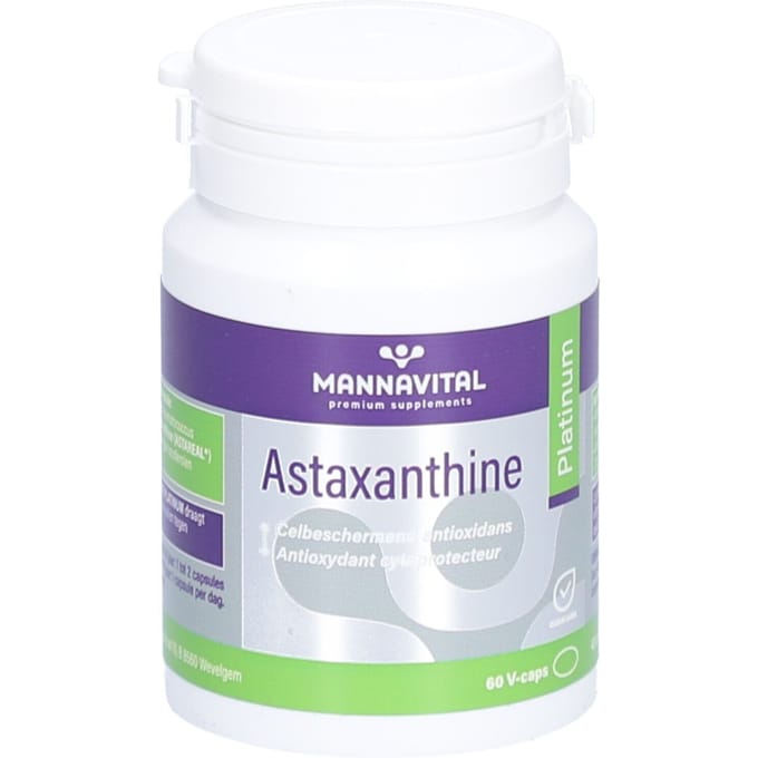 Mannavital Astaxanthine platinum 60 Vegetarische capsules